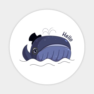 Cute whale. Magnet